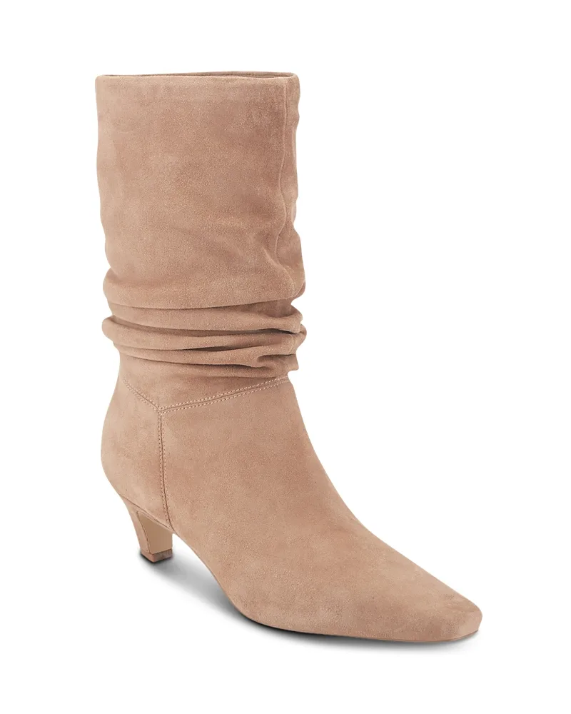 Dalores Suede Kitten Heel Boots by Marc Fisher LTD