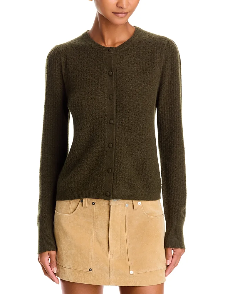 The Honeycomb Pointelle Cashmere Cardigan by FRAME