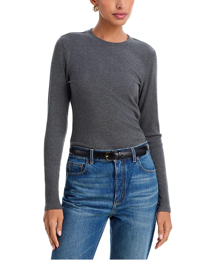 The Rib Crewneck Top by FRAME