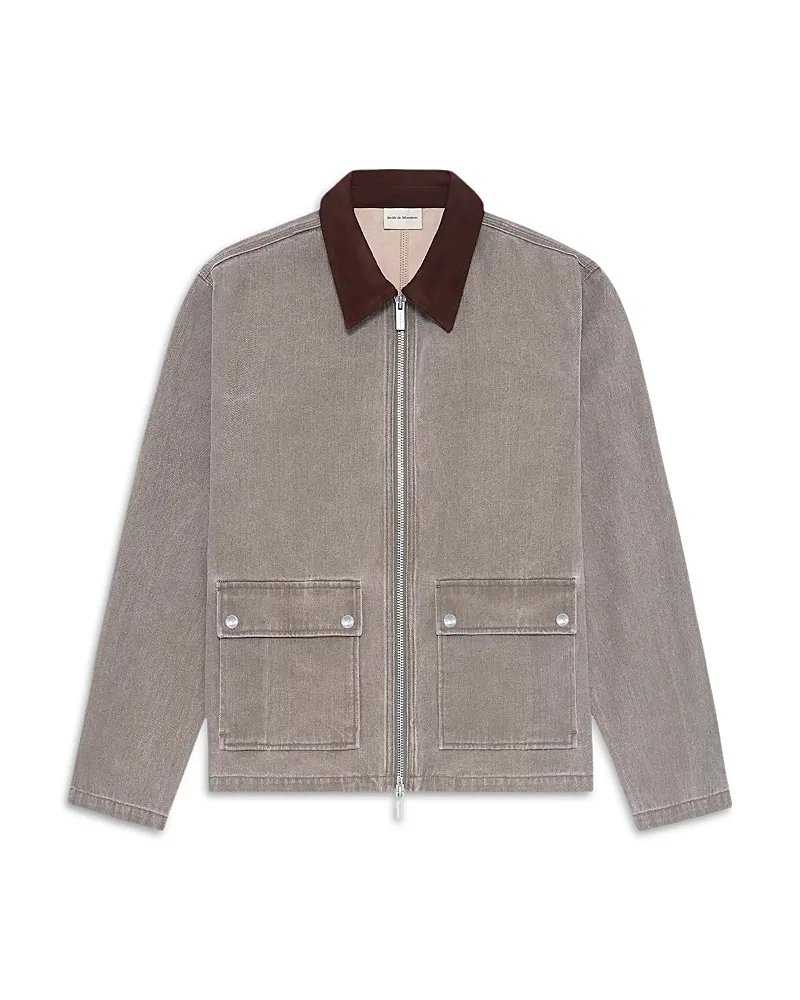 Washed Zip Denim Jacket by Drole De Monsieur