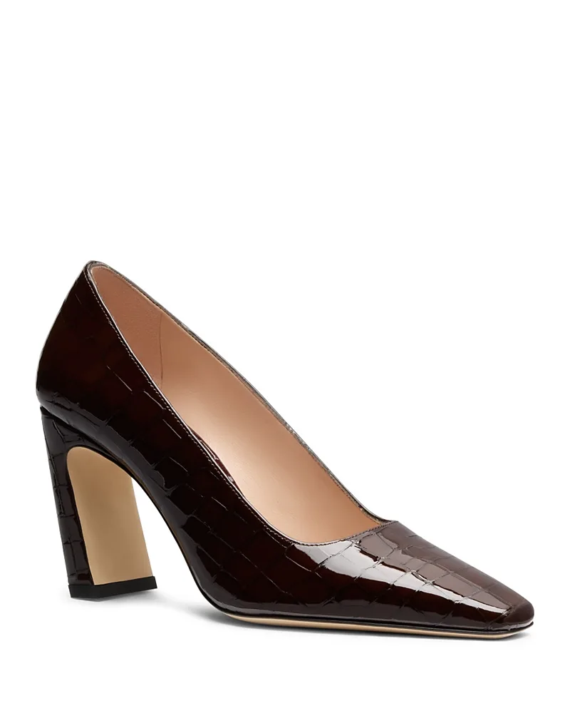 Stassi Embossed Leather Pumps by Stuart Weitzman