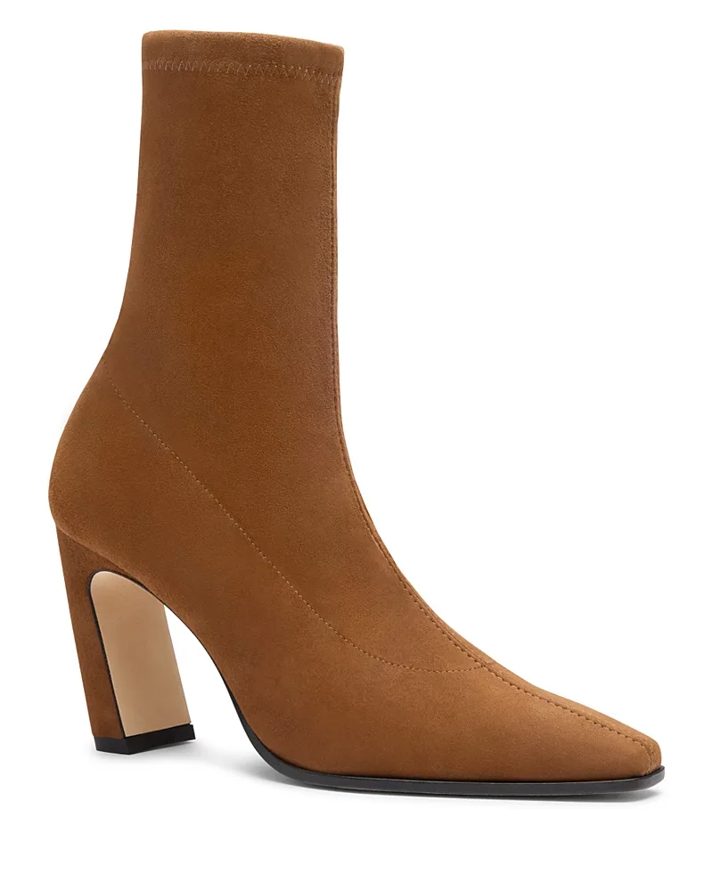 Stassi Stretch Suede Ankle Boots