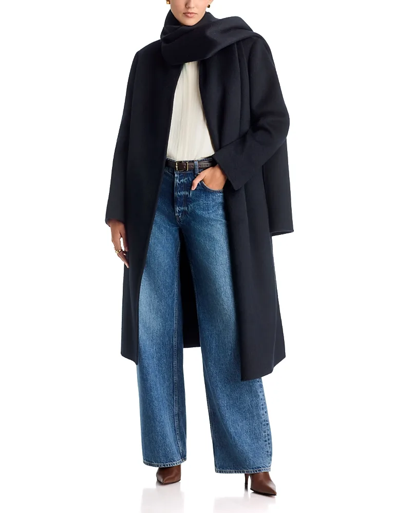 Olivia Wool Blend Coat with Scarf by Kobi Halperin