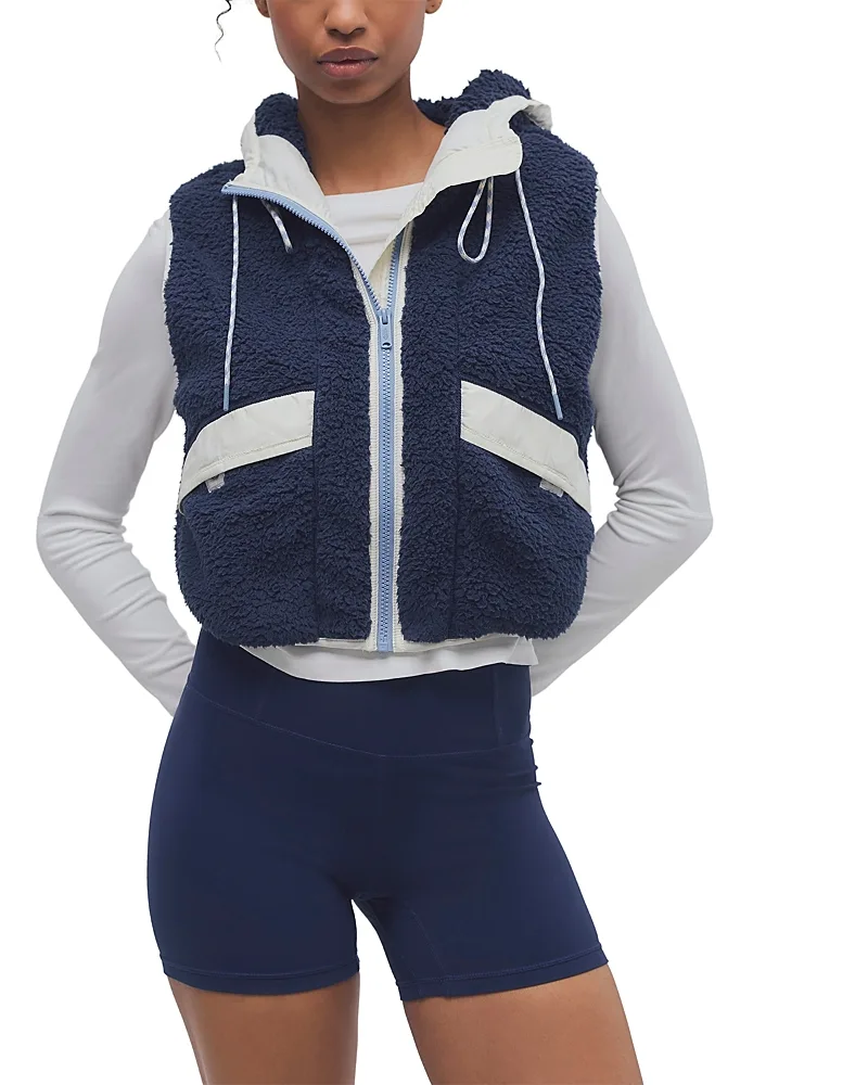 Sky High Fleece Hooded Vest by Free People