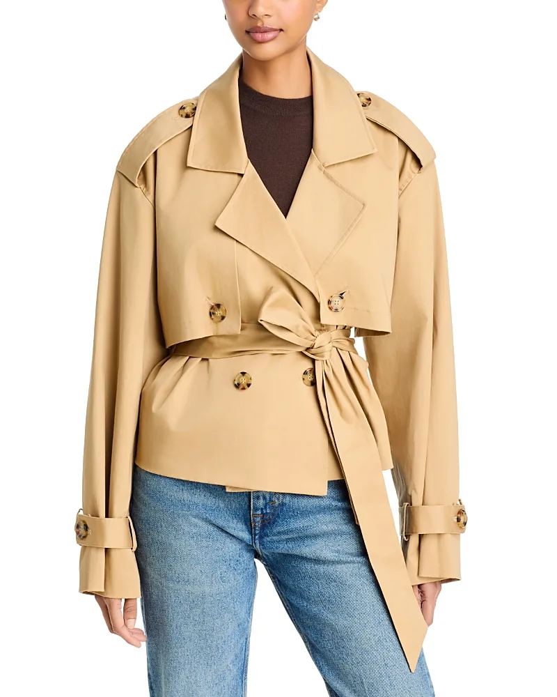 Clarke Cropped Trench Coat by A.ren