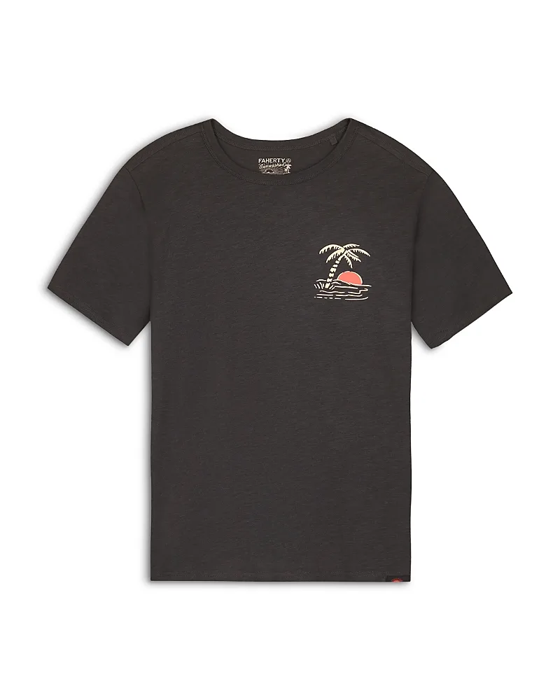 Graphic Sun and Wave Cotton Tee by Faherty