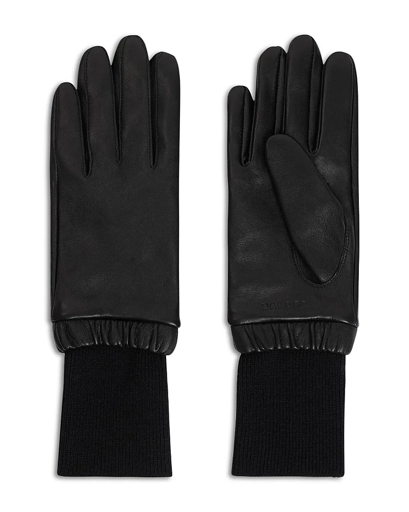 Leather & Wool Gloves by Sandro