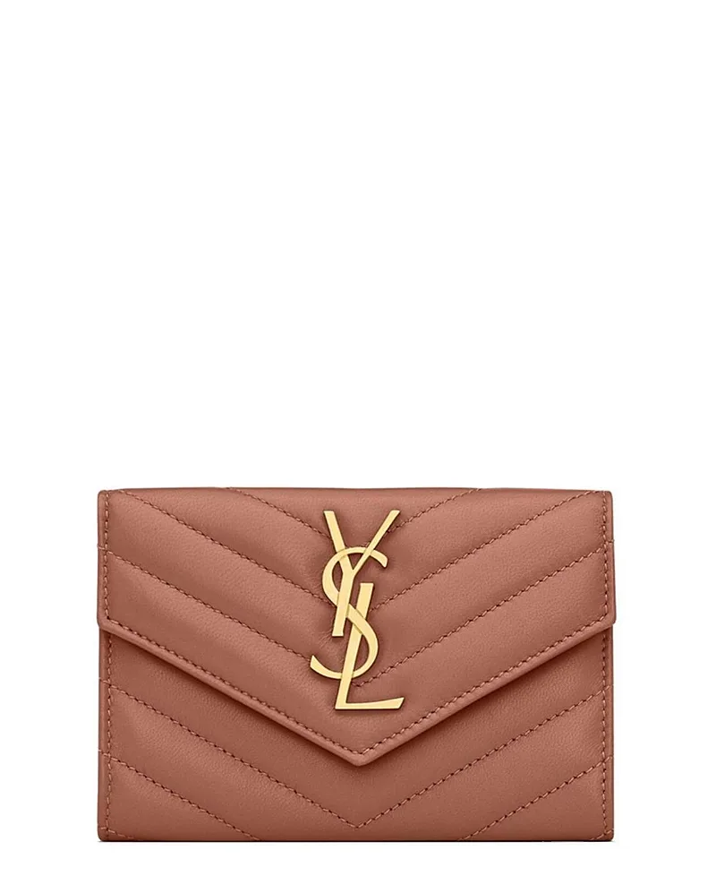Cassandre Matelasse Small Envelope Wallet in Lambskin by Saint Laurent