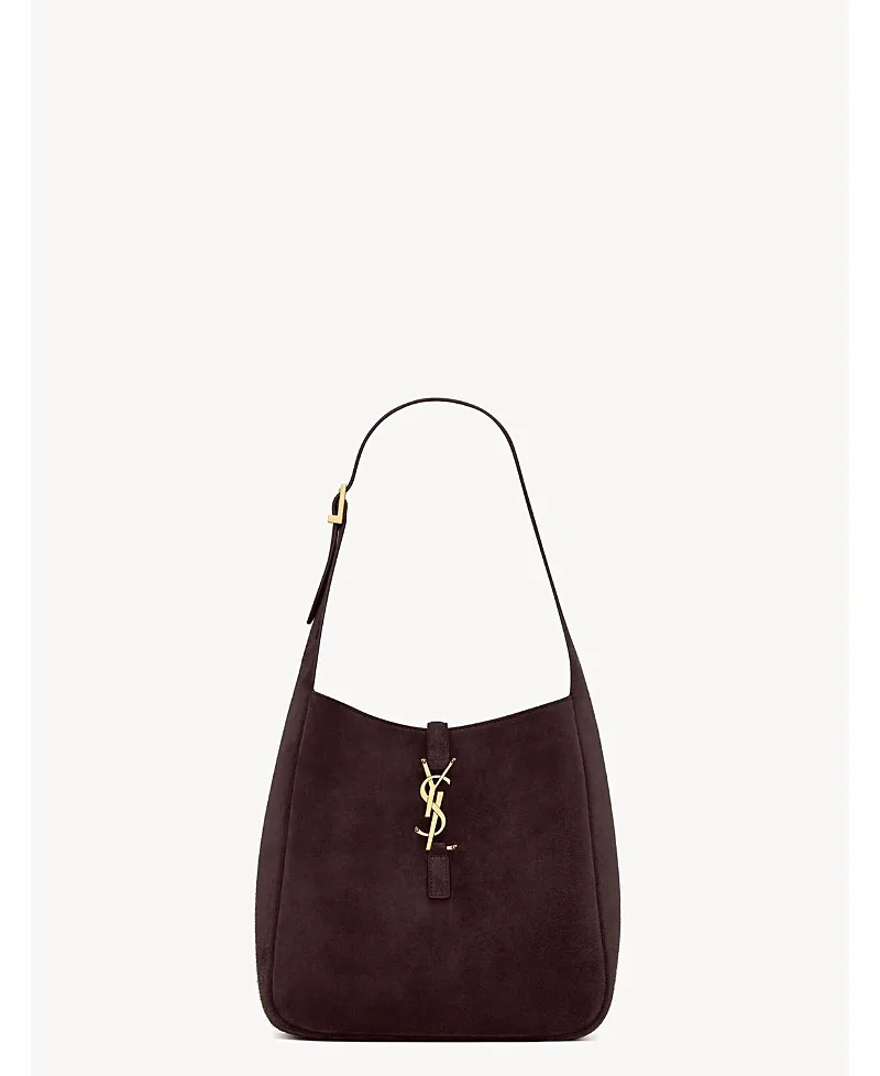 Le 5 a 7 Supple Small Shoulder Hobo Bag in Suede by Saint Laurent
