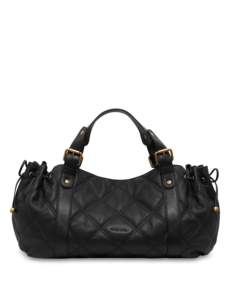 24H Matelasse Leather Overnight Bag by Gerard Darel