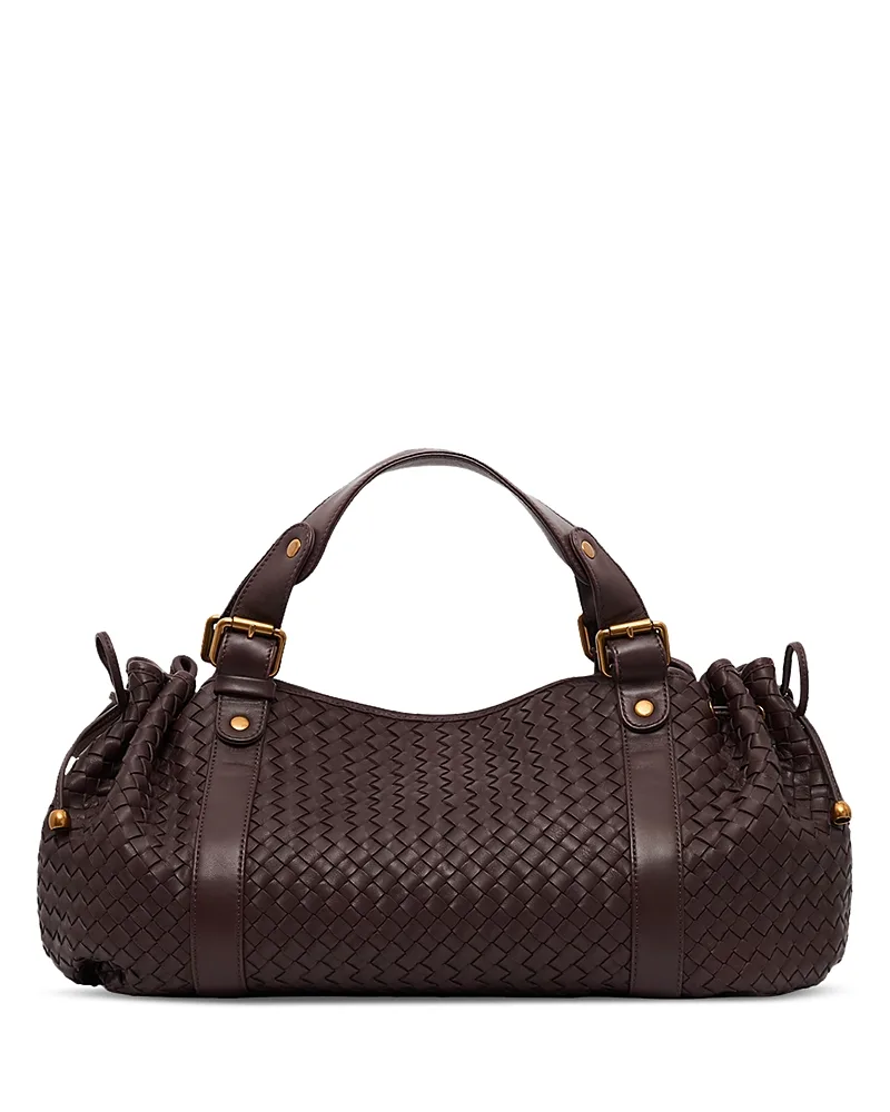 24H Woven Leather Duffel Bag by Gerard Darel