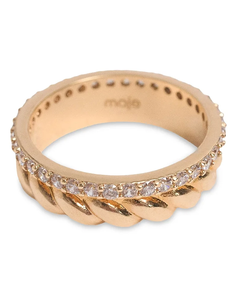 Twisted Cubic Zirconia Ring by Maje
