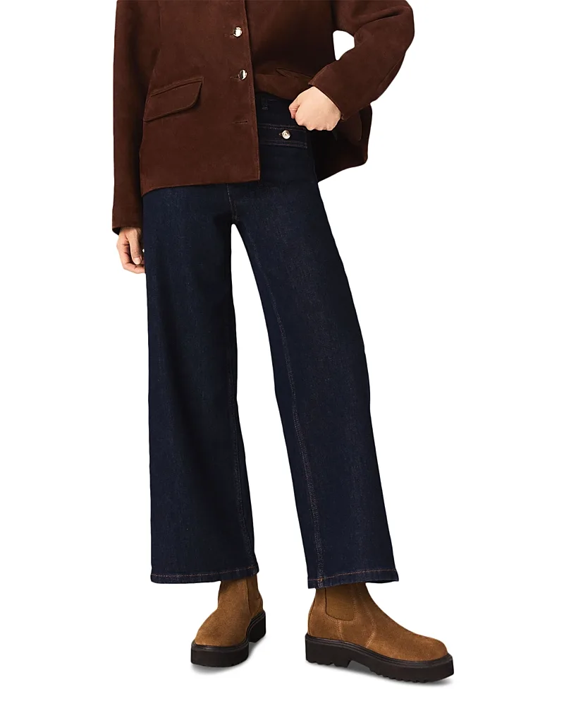 Prairabrut High Rise Wide Leg Jeans by Maje