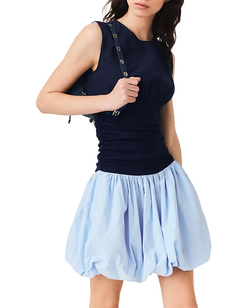 Jersey and Cotton Mix Dress by Maje