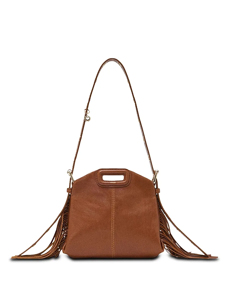 Miss M Mini Leather Shoulder Bag by Maje
