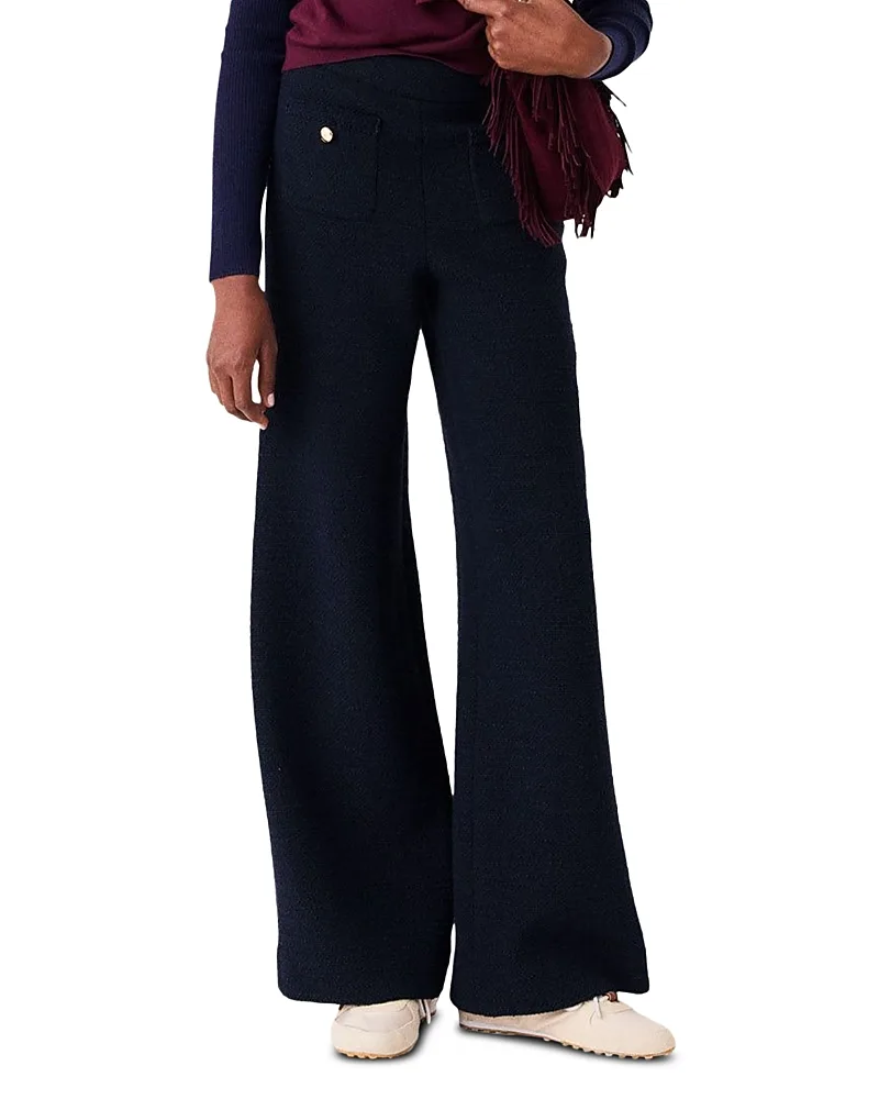 Piponette Tweed Flared Trousers by Maje