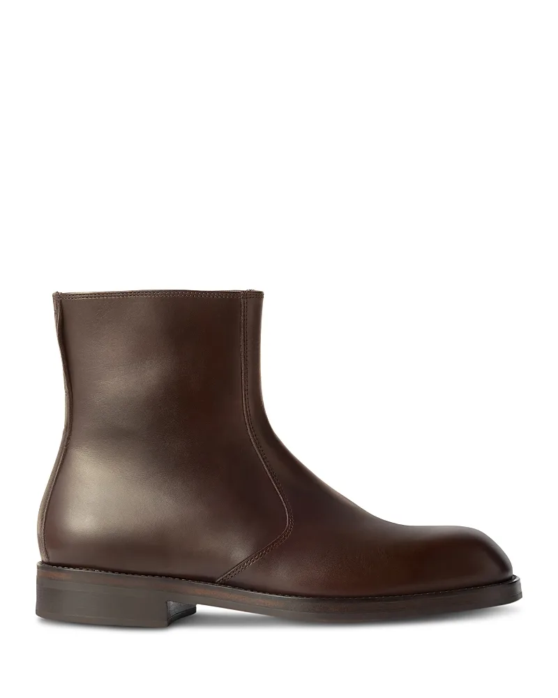 Leather Zip Up Boots by Lemaire
