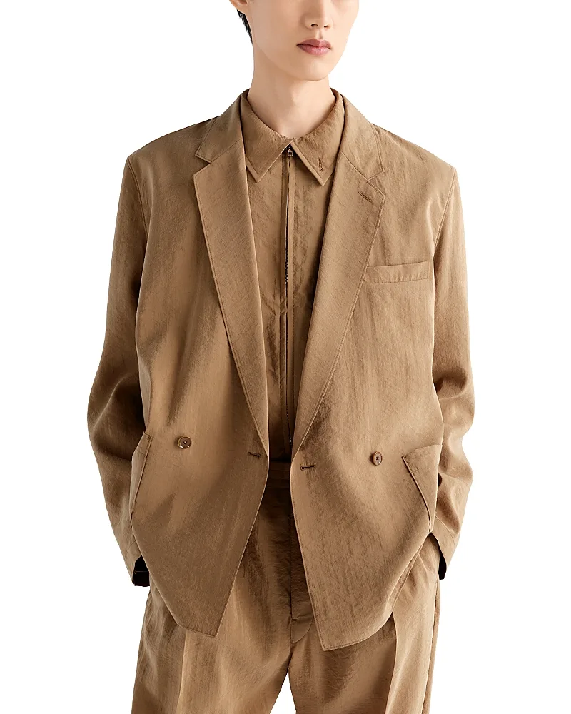 Light Double Breasted Silk Blend Jacket by Lemaire