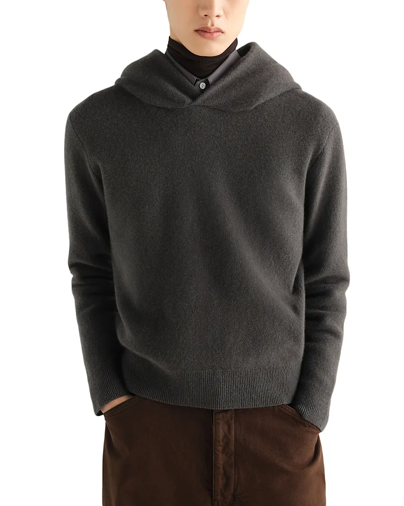 Hooded Cashmere Blend Sweater - Stone by Lemaire