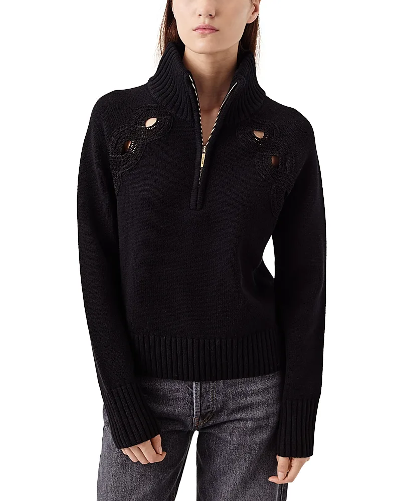 Monfor Braided Opening Thick Sweater by Tresse