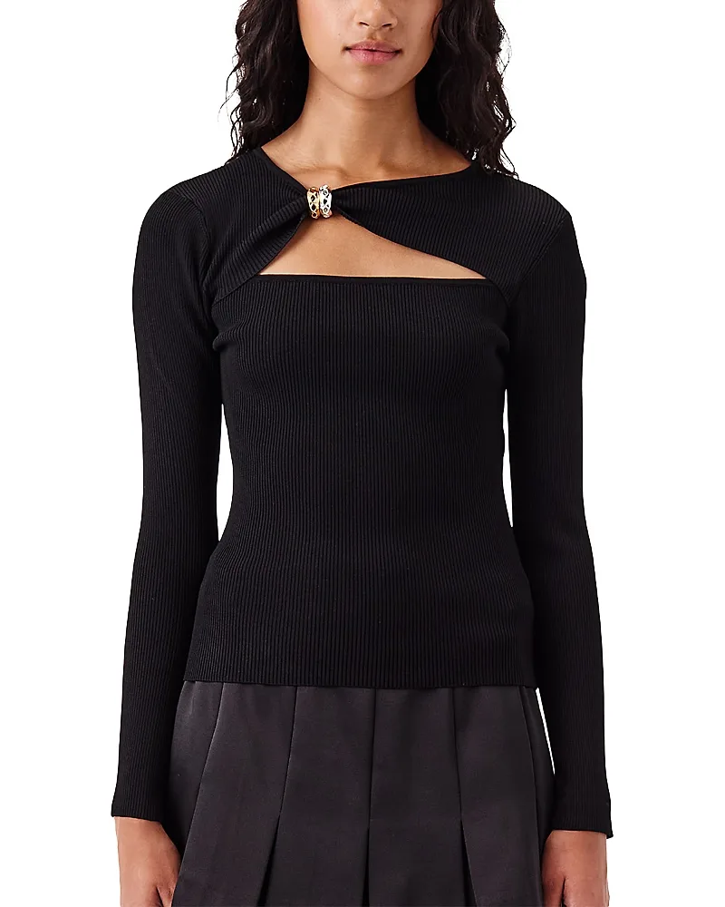 Murfy Fine Knit Cutout Top by Tresse