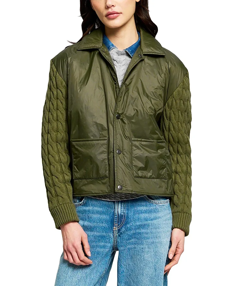 Hudson Nylon x Sweater Jacket by Central Park West