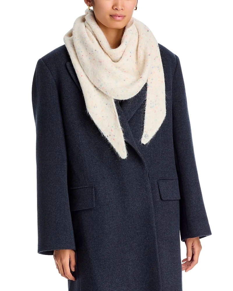 Donegal Knit Triangle Scarf by V Fraas