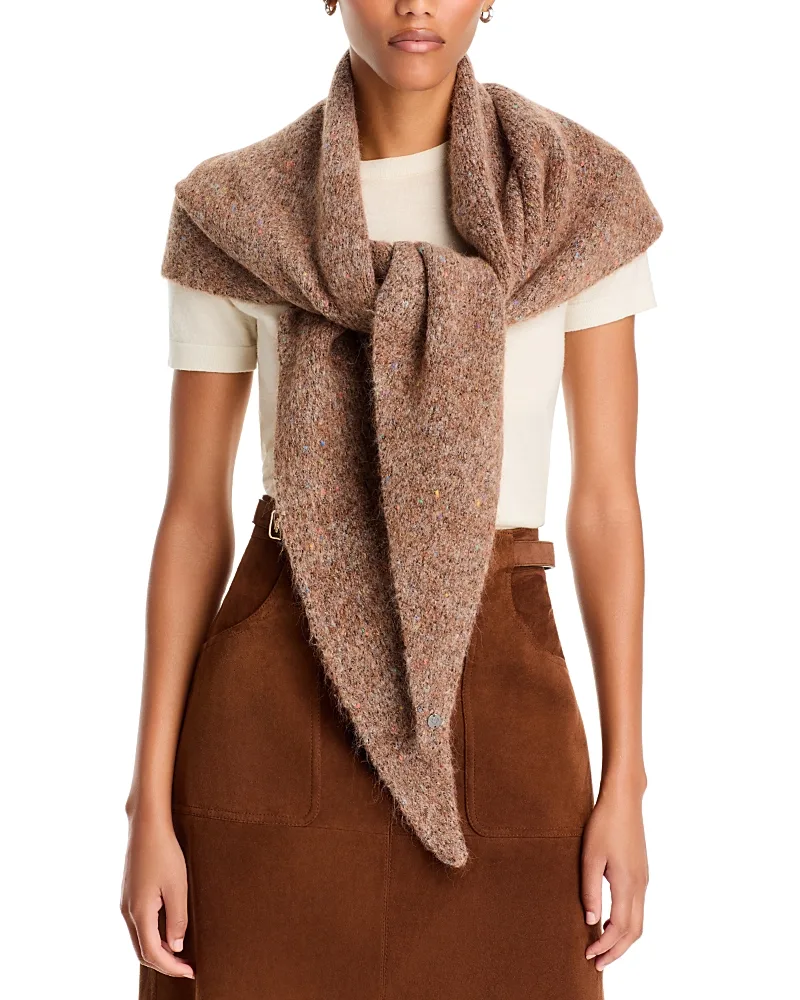 Donegal Knit Triangle Scarf
