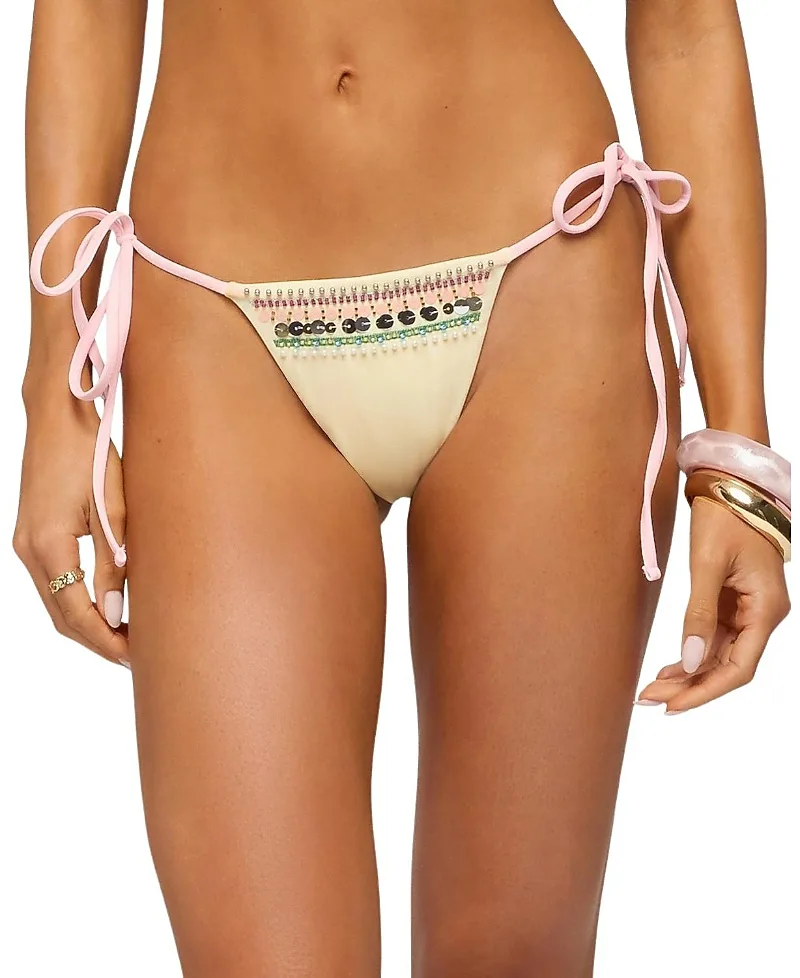 Tarah Beaded String Bikini Bottom by Edikted