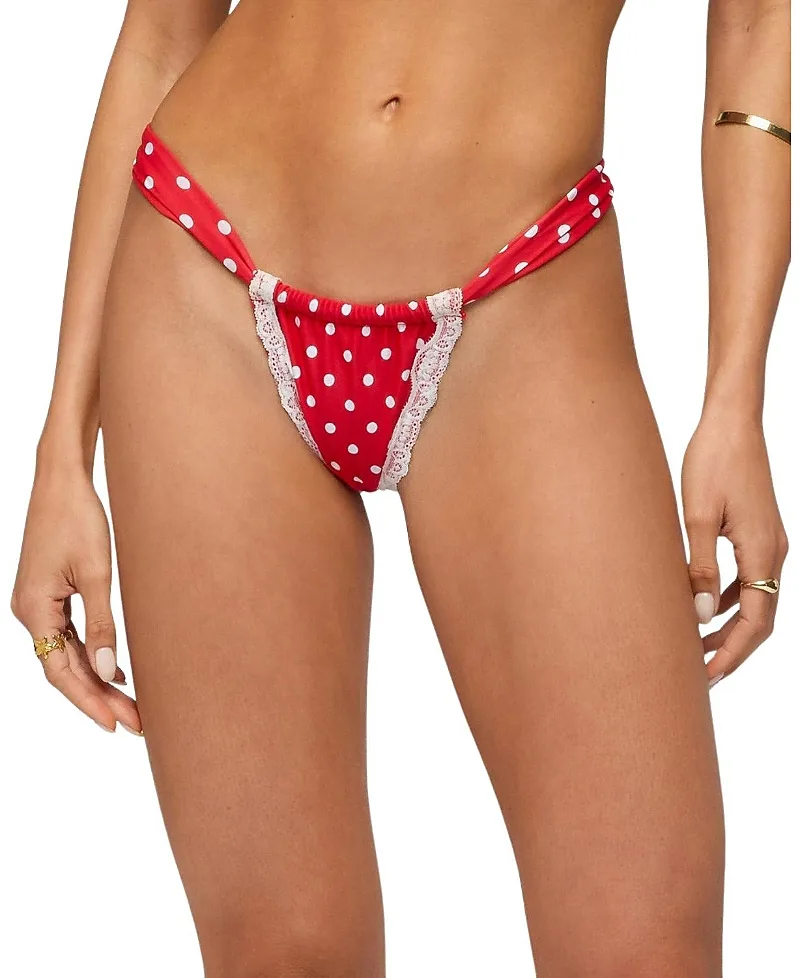 Bina Lacey Polka Dot Bikini Bottom by Edikted