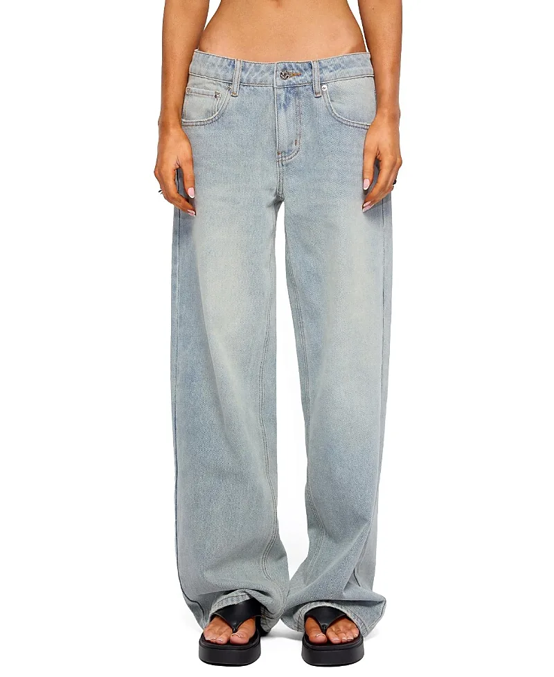 Quintie Mid Rise Straight Leg Jeans