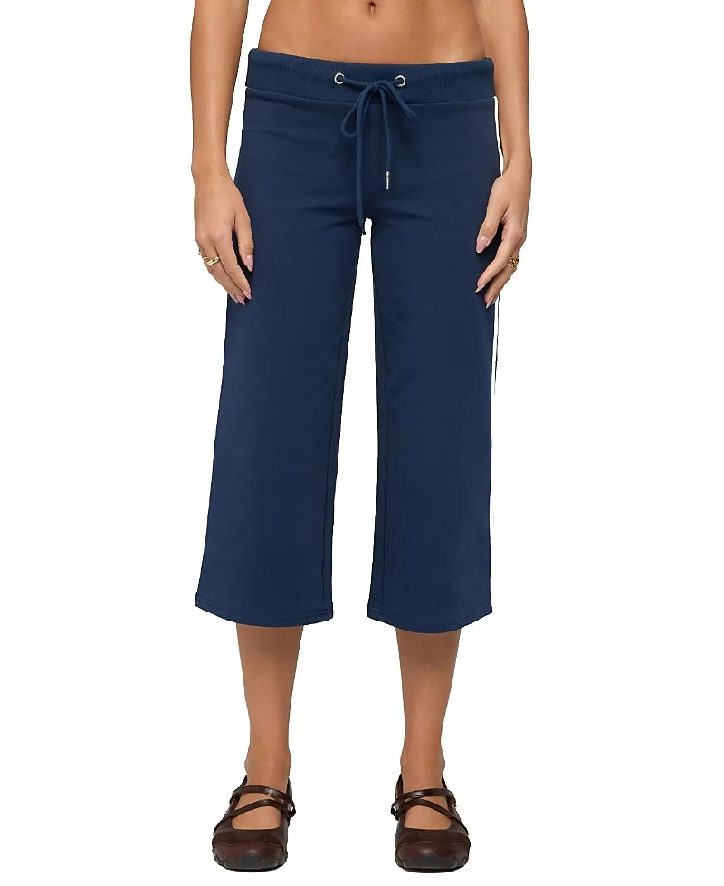 Zanele Side Stripe Capri Sweatpants by Edikted