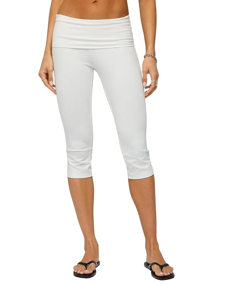 Rocio Foldover Capri Pants by Edikted
