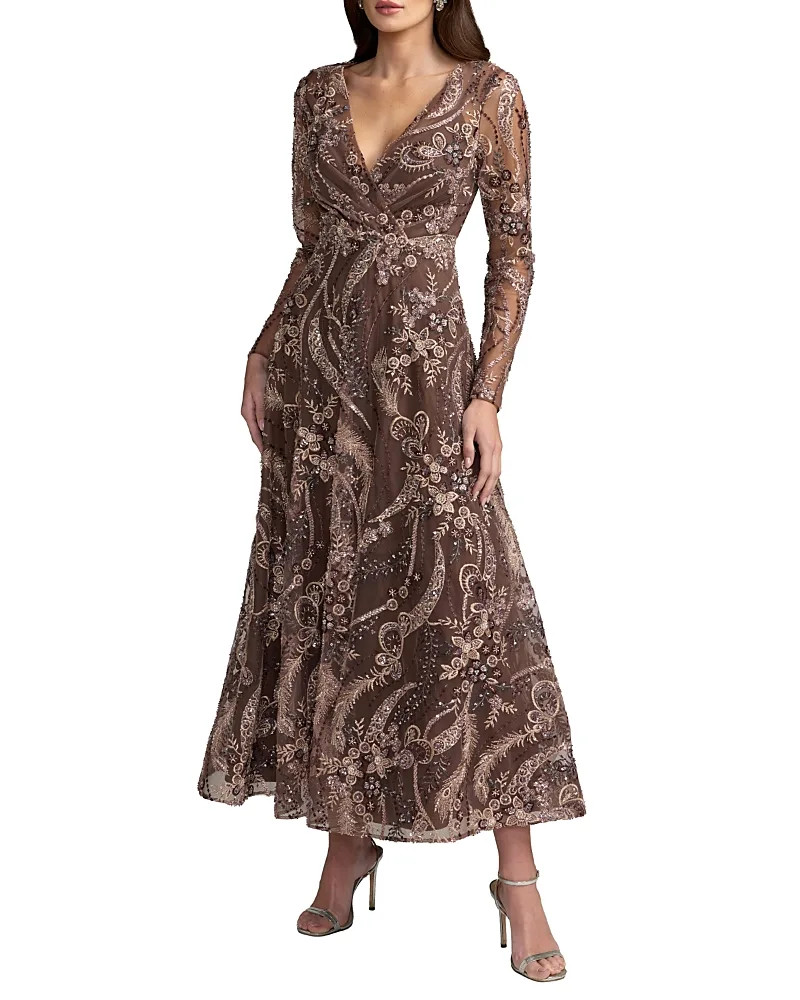 Mac Duggal Beaded Embroidered Maxi Dress by M.A.C.