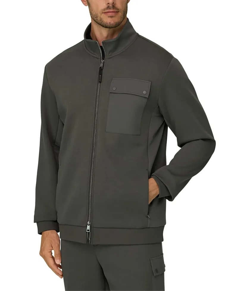 Boggi Milano Cotton Blend Scuba B Tech Full-Zip Sweatshirt by Boggi Milano