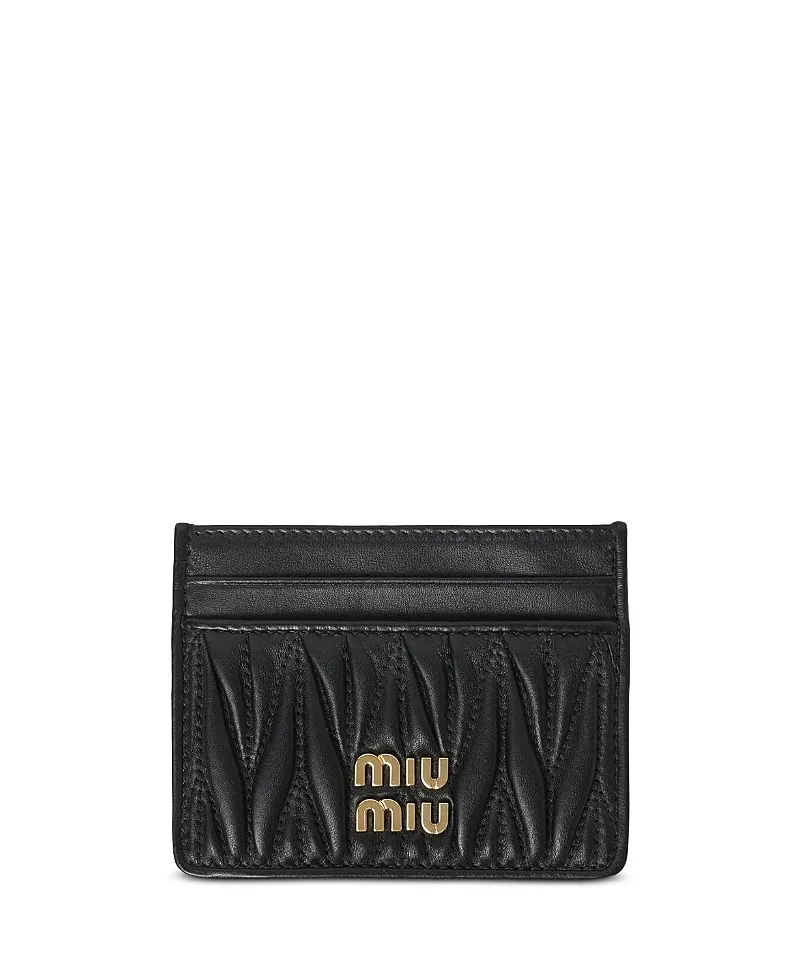Miu Miu Matelasse Nappa Leather Card Holder