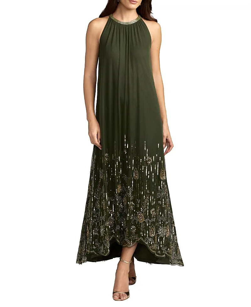 Mac Duggal Sleeveless Embellished Scallop Hem Trapeze Dress by M.A.C.