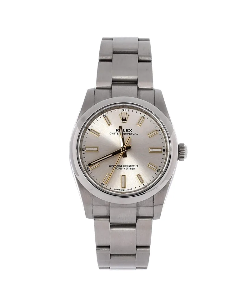 Pre-Owned Rolex Oyster Perpetual Automatic Watch in Stainless Steel 34mm by Pre-owned Rolex