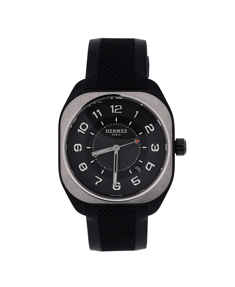 Pre-Owned Hermes H08 Automatic Watch in Titanium and Rubber 39mm by Hermes