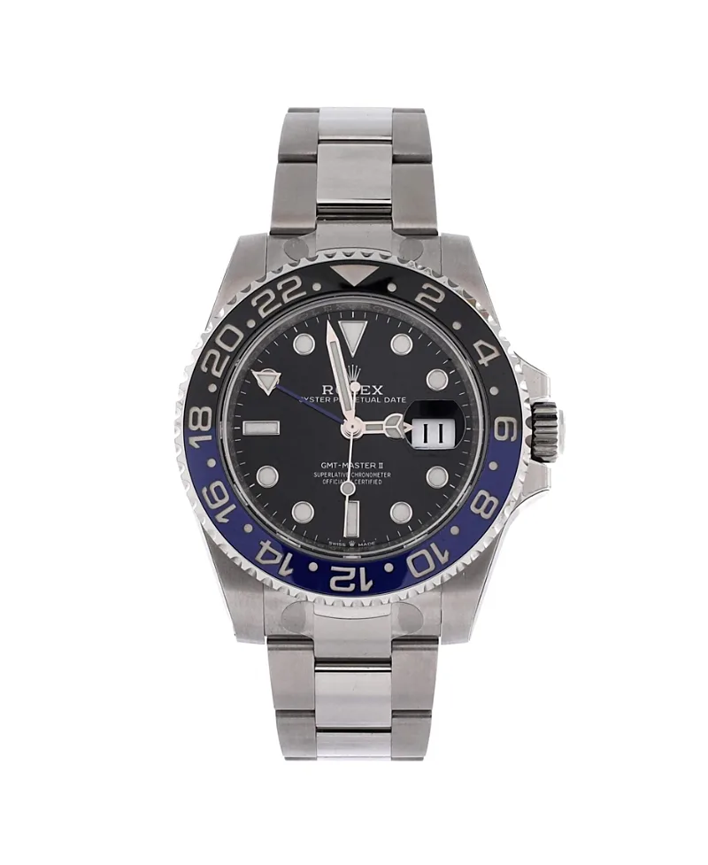 Pre-Owned Rolex Oyster Perpetual Date Gmt-Master Ii Batman Automatic Watch in Stainless Steel and Cerachrom 40mm by Pre-owned Rolex