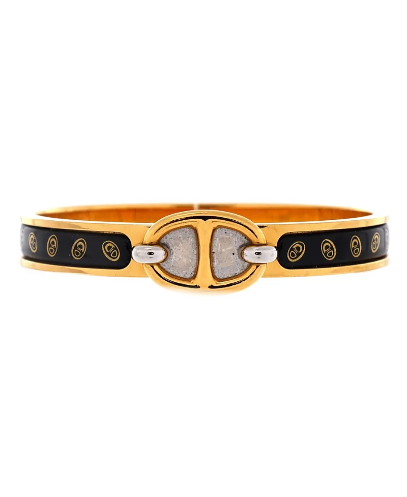 Pre-Owned Hermes Mini Clic Chaine dAncre Bracelet Metal and Printed Enamel by Hermes