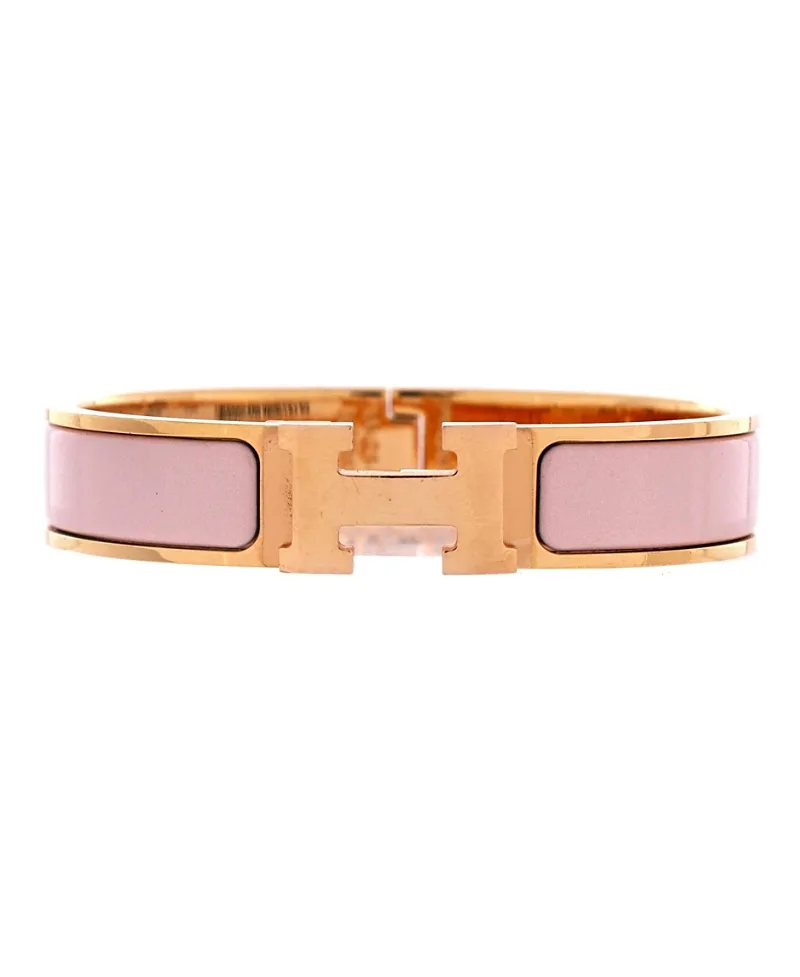 Pre-Owned Narrow Clic H Bracelet Enamel by Hermes