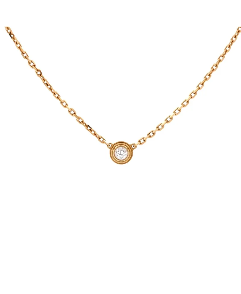 Pre-Owned Cartier Small Cartier DAmour Pendant Necklace 18K Gold and Diamond, 16"