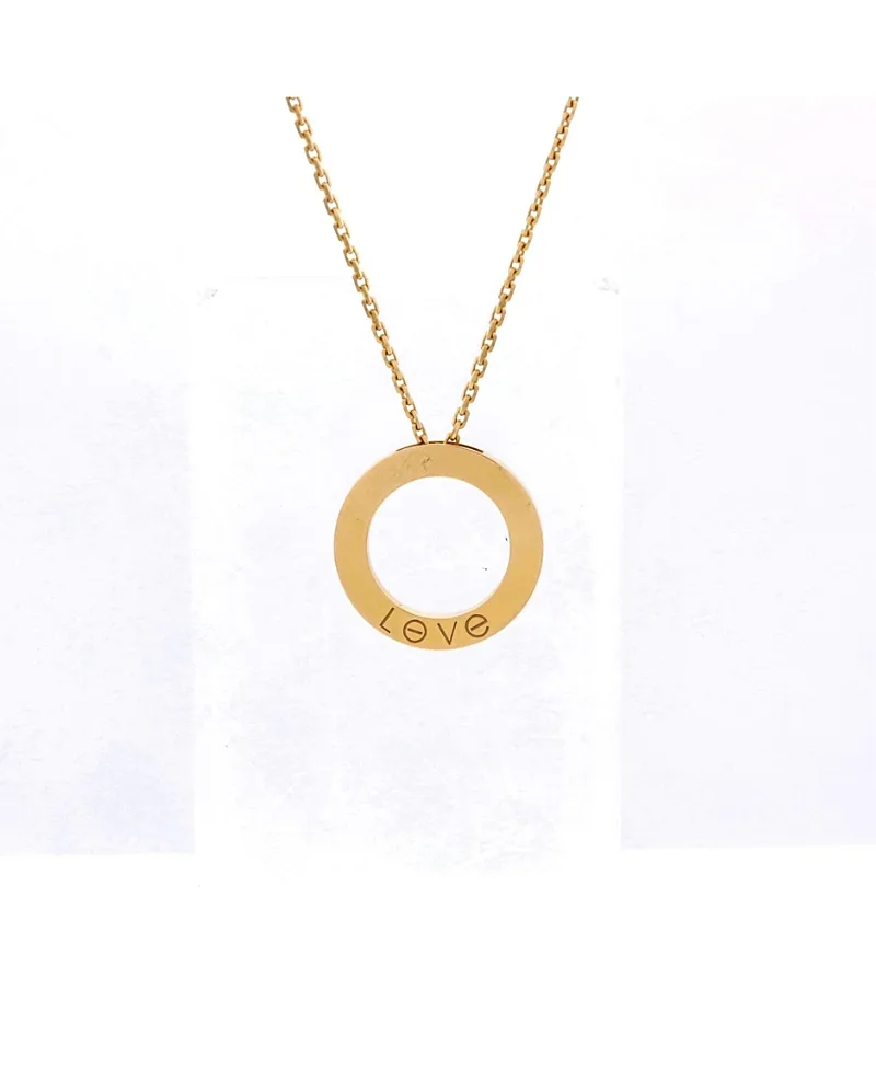 Pre-Owned Cartier Love Pendant Necklace 18K Gold, 16.75" by Cartier's