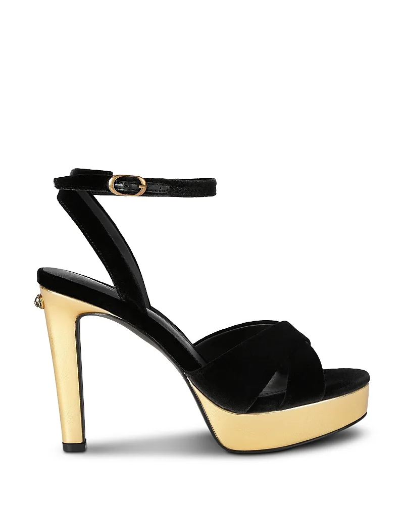 Kurt Geiger London Sherbert Velvet Sandals by Kurt Geiger