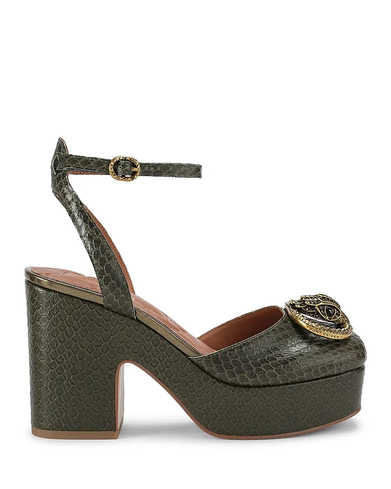 Kurt Geiger London Chelsea Embossed Leather Platform Pumps by Kurt Geiger