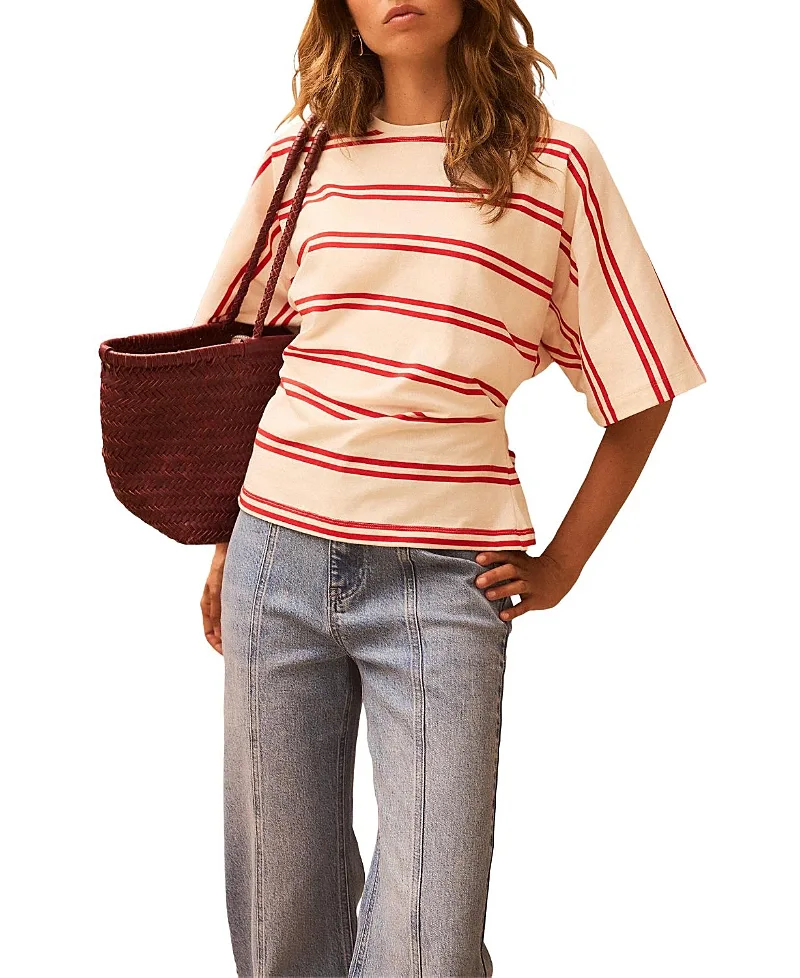 Striped Batwing T-Shirt by Mint Velvet