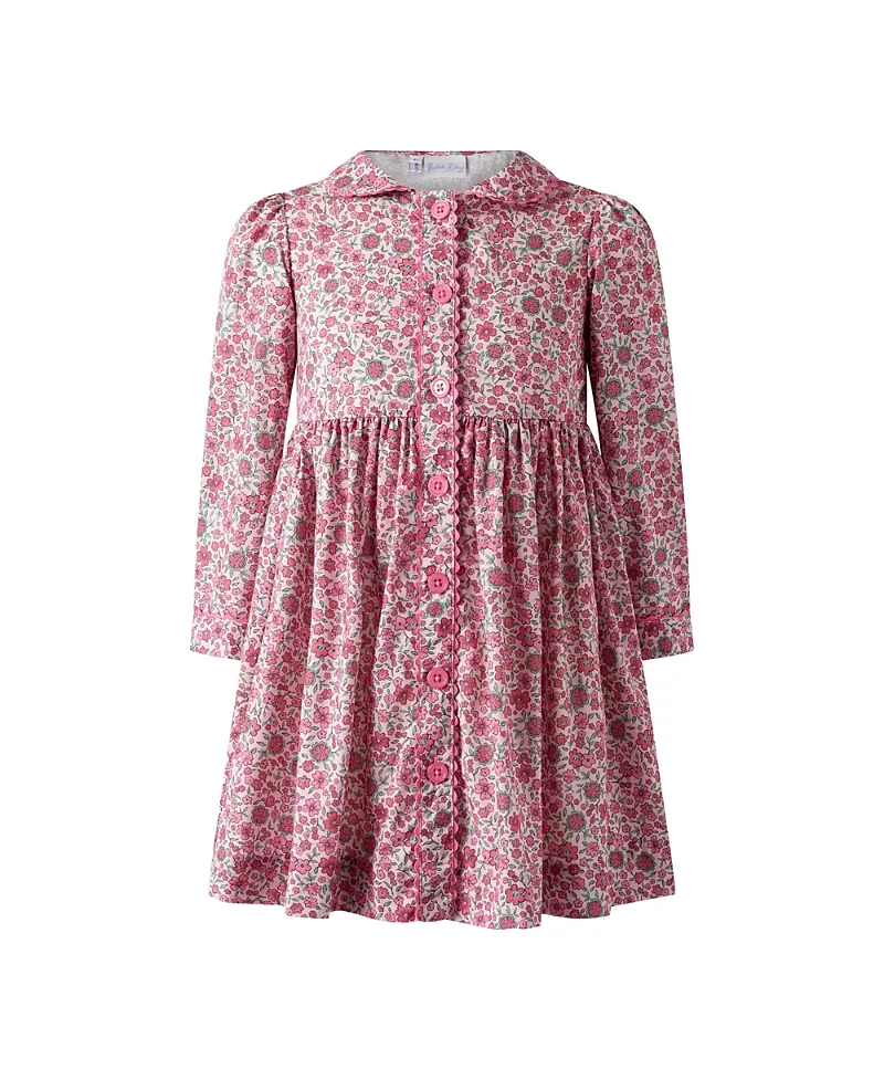 Cosmos Flower Button-Front Dress by Rachel Riley