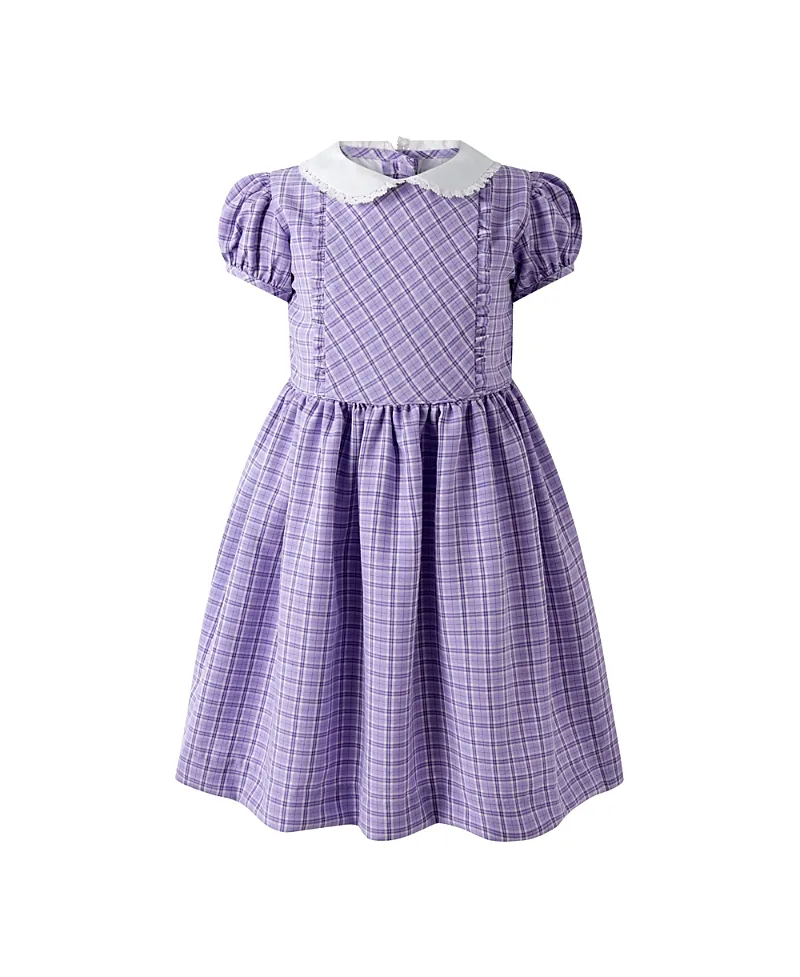 Check Frill Front Dress by Rachel Riley