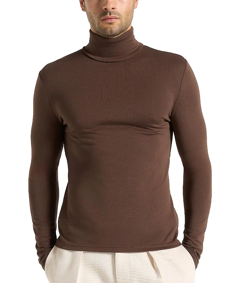 Ts006 Long Sleeve Roll Neck Top by Maniere De Voir